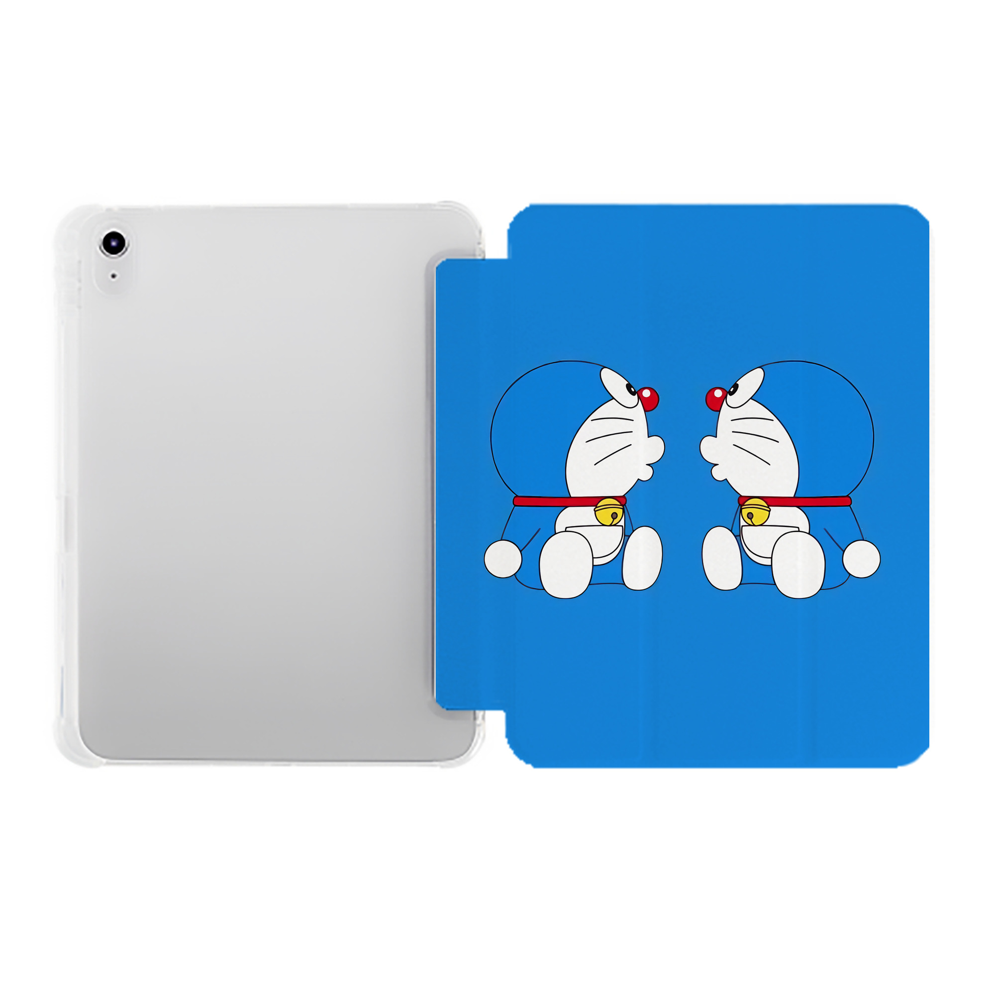 （画像用） ドラえもん Doraemon IPad ケース ペン収納付き 三つ折りスタンド PUレザー×シリコン 対応機種9.5/10.5/10.9インチ